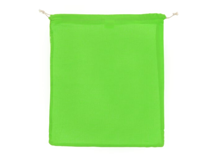 Pochon filet coloré publicitaire en coton 140g 40x45cm Vert clair